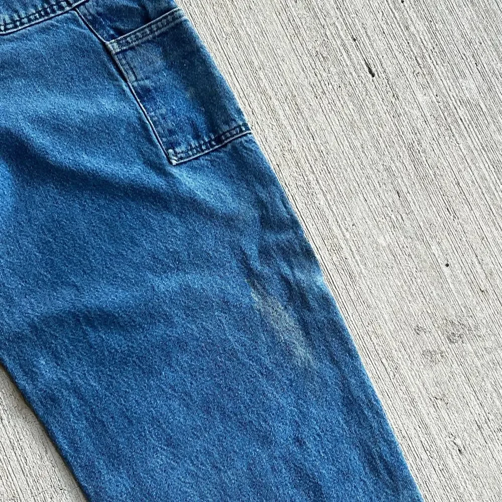 Carhartt denim blue jean double knee work wear carpenter pants